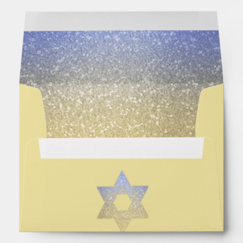 Glittery Gradient Blue Invitation Envelope