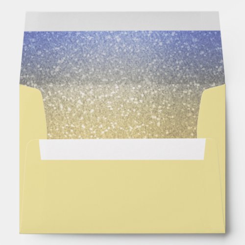 Glittery Gradient Blue Invitation Envelope