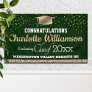 Glittery Green and Gold Graduation Banner