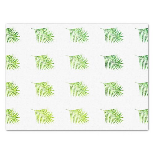 Glittery Green Palms Tropical Wedding Celebrations Tissue Paper