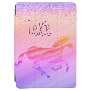 Glittery Lavender and Pink Unicorn   iPad Air Cover