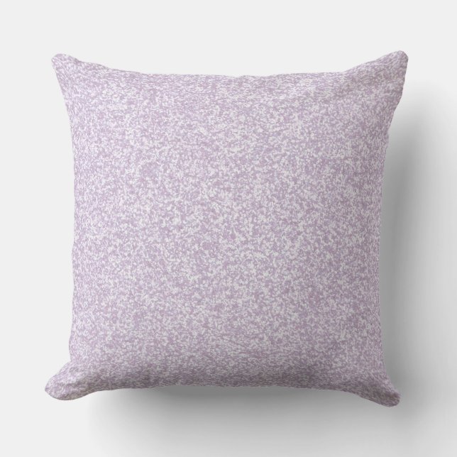 Glittery Lavender Throw Pillow (Front)