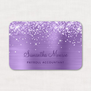 Glittery Light Purple Foil Name Tag