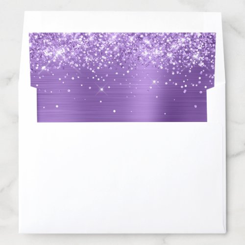 Glittery Light Purple Metallic Foil Envelope Liner