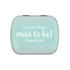 Glittery Look Wedding Mints Favor Tin