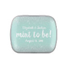 Glittery Look Wedding Mints Favor Tin