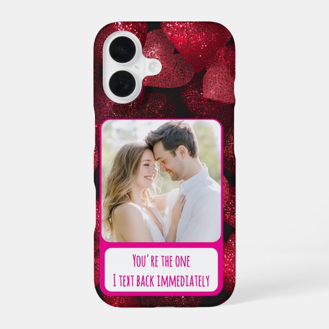 Glittery Love I Text Back Immediately Iphone Case (Back)