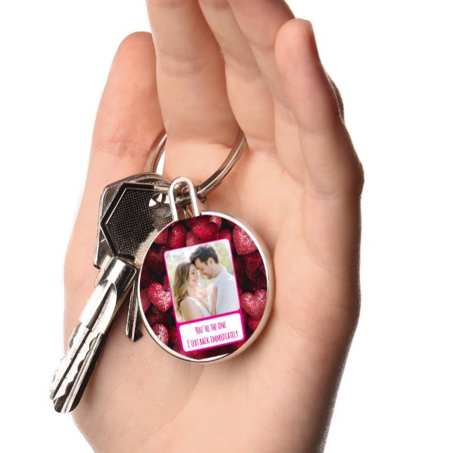 Glittery Love I Text Back Immediately Keychain (Creator Uploaded)
