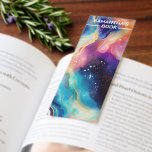 Glittery Marble Background Two Custom Text Bookmarks<br><div class="desc">A beautiful,  glittery marble texture background with custom black typography.</div>
