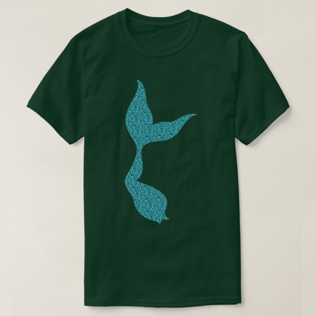 Glittery Mermaid Tail T-Shirt (Design Front)