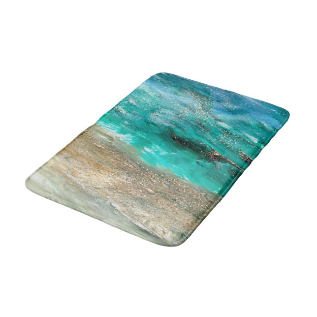 Glittery Modern Artsy Abstract  Bath Mat (Angled)