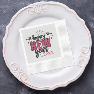 Glittery New Year's Eve Party Napkins