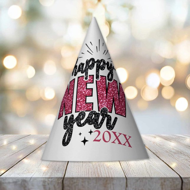 Glittery New Year's Eve Party  Party Hat (Glittery New Year's Party Hat)