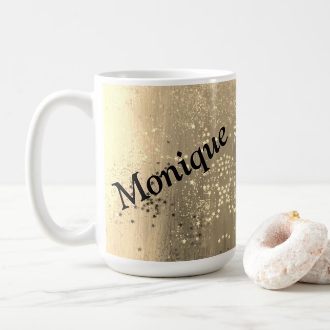 Glittery Personalized Stardust  Coffee Mug (With Donut)