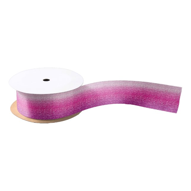 Glittery Pink Ombre Satin Ribbon (Spool)