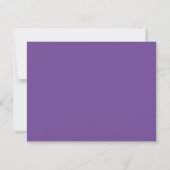 Glittery Purple & Silver Thank You Flat Note Card (Back)