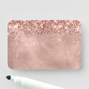 Glittery Rose Gold Blank Name Tag