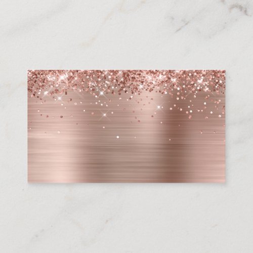 Glittery Rose Gold Foil Blank Place Card
