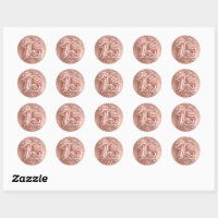 Rose Gold Foil Number Stickers Decorative Number Set From 0 to 9