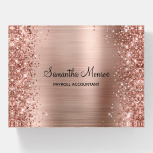 Glittery Rose Gold Foil Paperweight