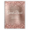Glittery Rose Gold Foil Wedding Guestbook