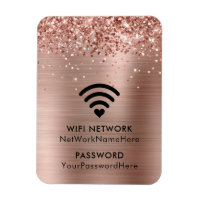 Glittery Rose Gold Foil WiFi Network and Password