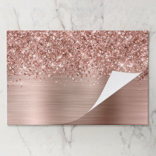 Glittery Rose Gold Glam Blank Paper Pad