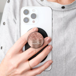 Glittery Rose Gold Glam Name PopSocket