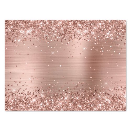 Glittery Rose Gold Ombre Foil Tissue Paper