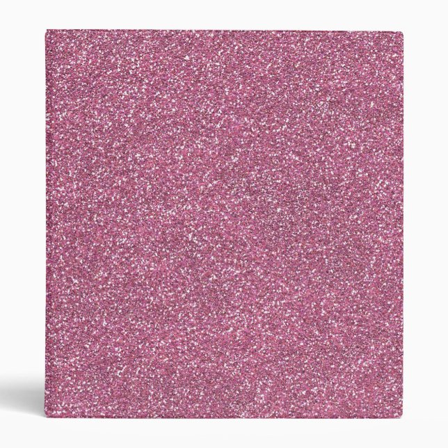 Glittery Shiny Pink Glitters Binder (Front)