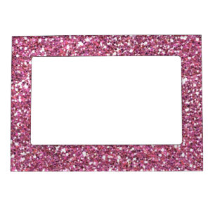 Glittery Shiny Pink Glitters Magnetic Picture Frame