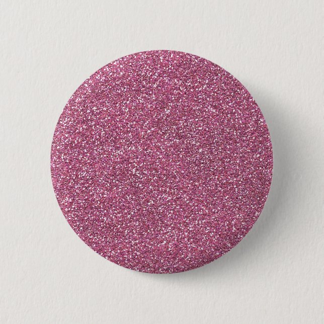 Glittery Shiny Pink Glitters Pinback Button (Front)