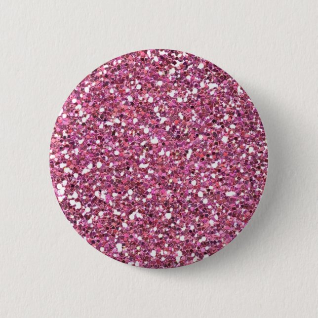 Glittery Shiny Pink Glitters Pinback Button (Front)