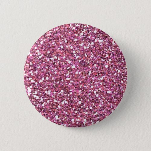 Glittery Shiny Pink Glitters Pinback Button