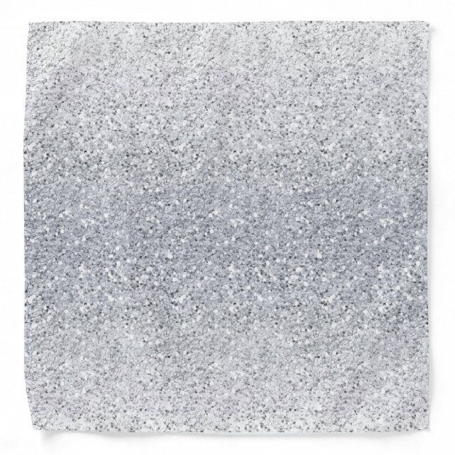 Glittery Silver Ombre Bandana (Front)