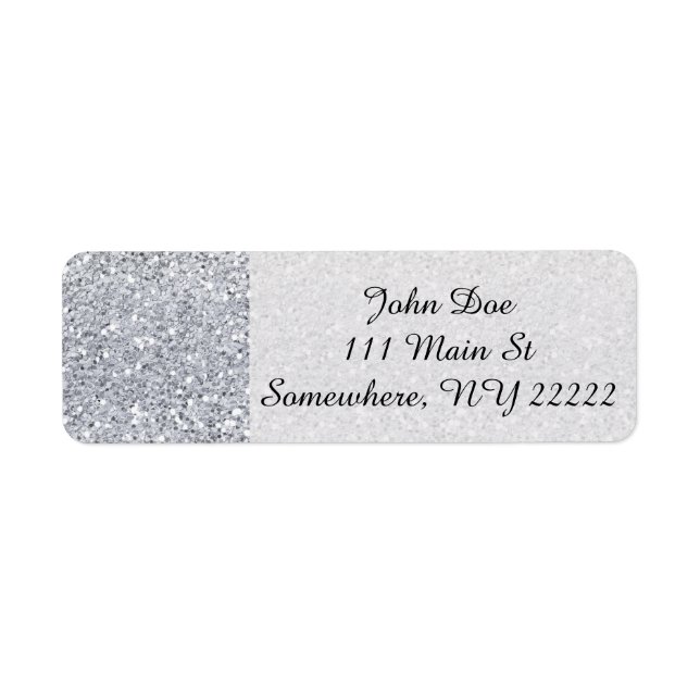 Glittery Silver Ombre Label (Front)