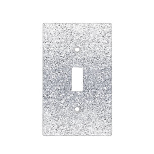 Glittery Silver Ombre Light Switch Cover
