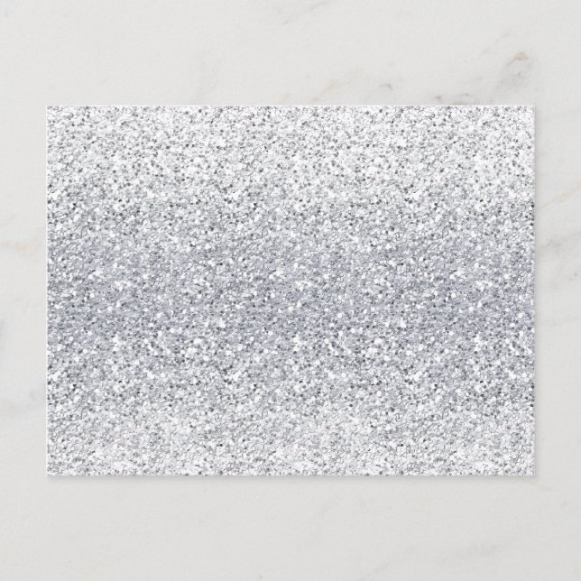 Glittery Silver Ombre Postcard (Front)
