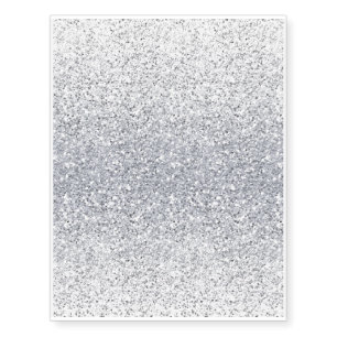 Glittery Silver Ombre Temporary Tattoos