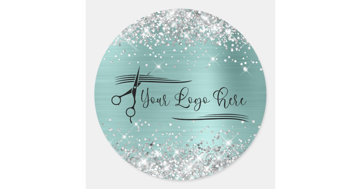 Wedding Cake Glitter Drip Purple Bakery Classic Round Sticker