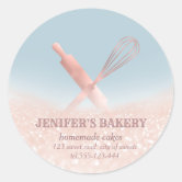 Wedding Cake Glitter Drip Purple Bakery Classic Round Sticker