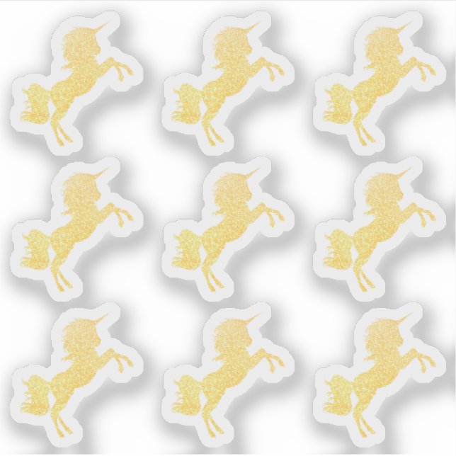 Glittery Sparkle Unicorn - Magical Sparkle Party Sticker (Front)