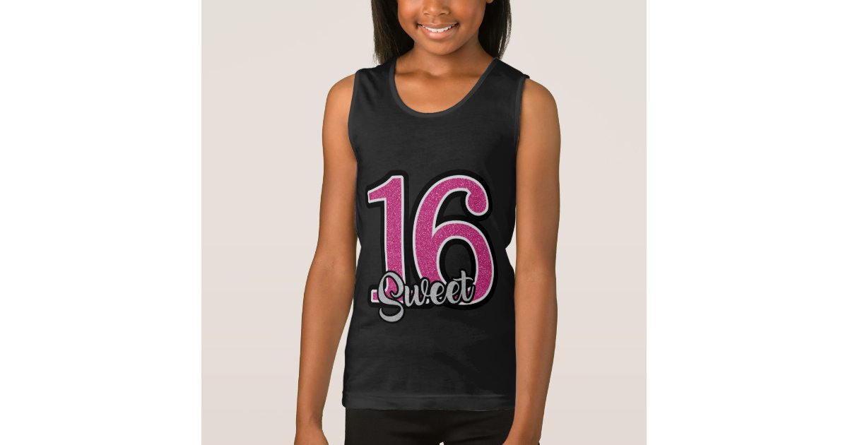 Glittery Sparkly Sweet Sixteen Birthday T Shirts