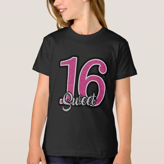 GLITTERY Sparkly SWEET SIXTEEN Birthday T-shirts | Zazzle.com