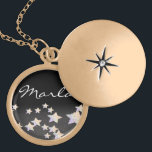 glittery star necklace<br><div class="desc">glittery star adds a a bit of bling. Personalize this item with your favorite background color and name. Customize by adding your own photos, backgrounds, text , font style, font size & color.</div>
