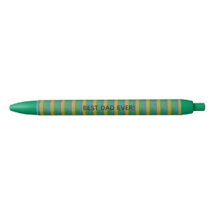Glittery Stripes Add Custom Text Sparkly Look Pen