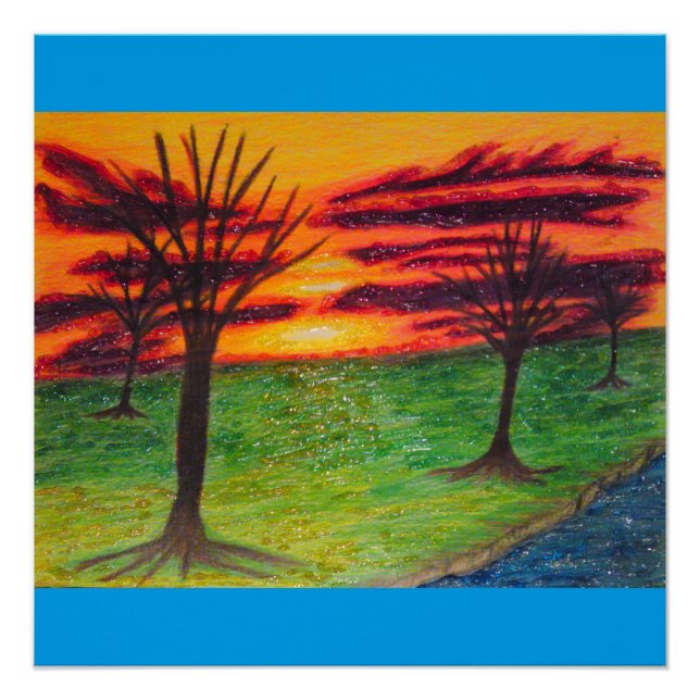 Glittery Sunset Perfect Poster (Front)