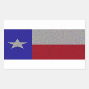 Glittery Texas Flag Rectangular Sticker