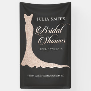 Glittery wedding dress banner