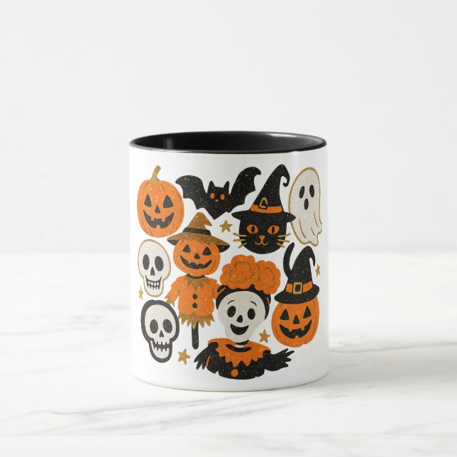 Glittery Whimsical Halloween Mug (Center)